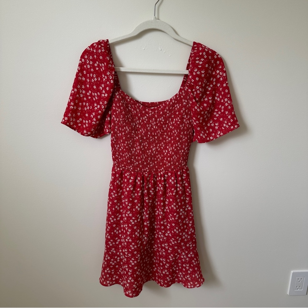 Abercrombie & Fitch smocked mini dress (tall)